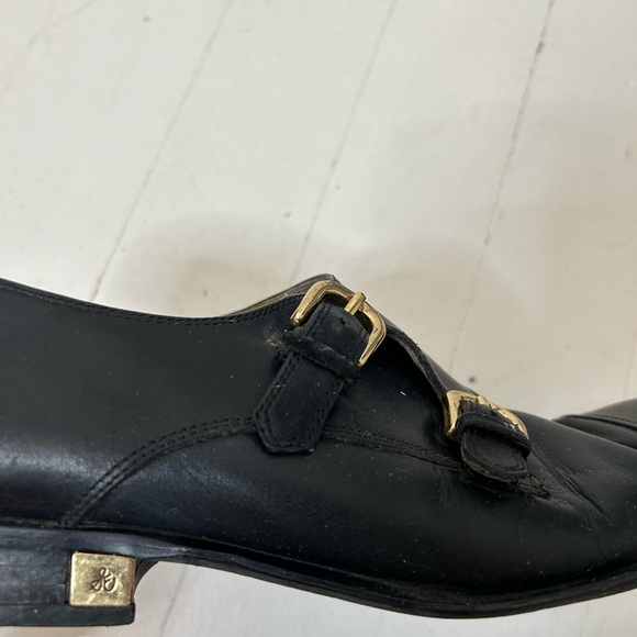 Black Leather Monk Strap Loafers (Sam Edelman) - Picture 12 of 14